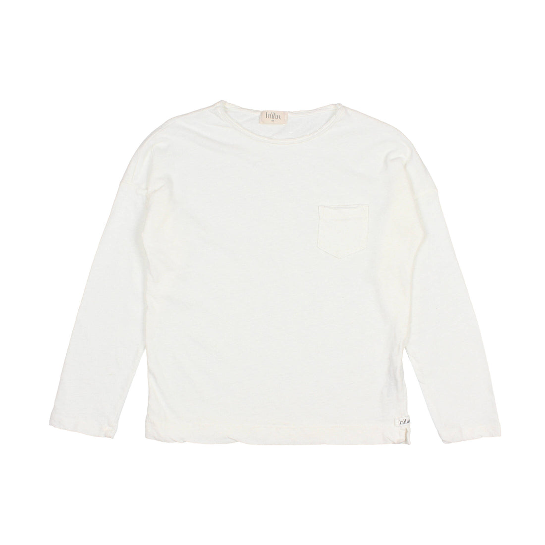 Buho Ecru Long Sleeves Linen T-Shirt