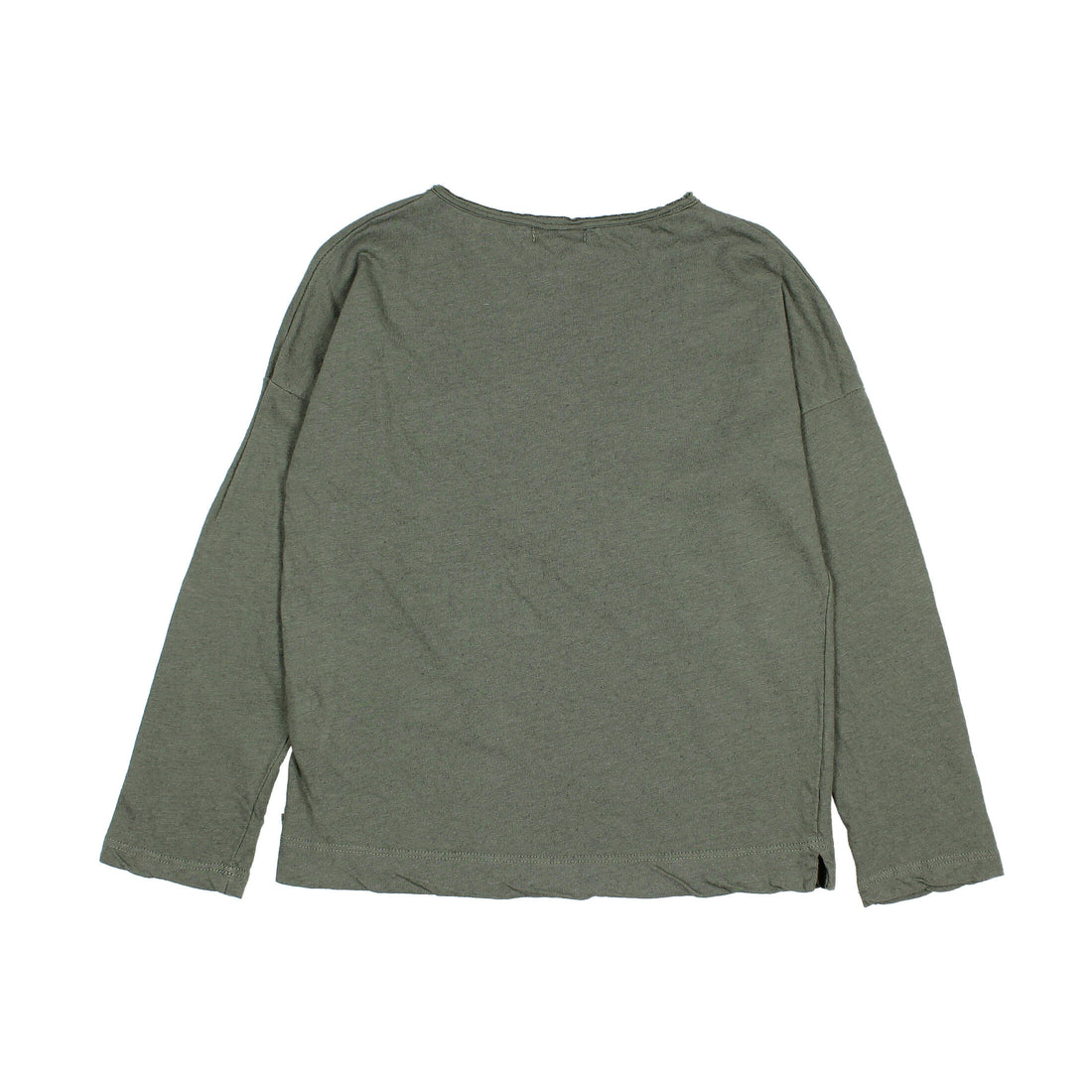 Buho Kaki Long Sleeves Linen T-Shirt