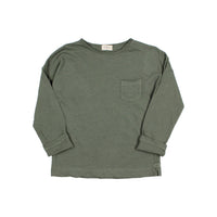 Buho Kaki Long Sleeves Linen T-Shirt