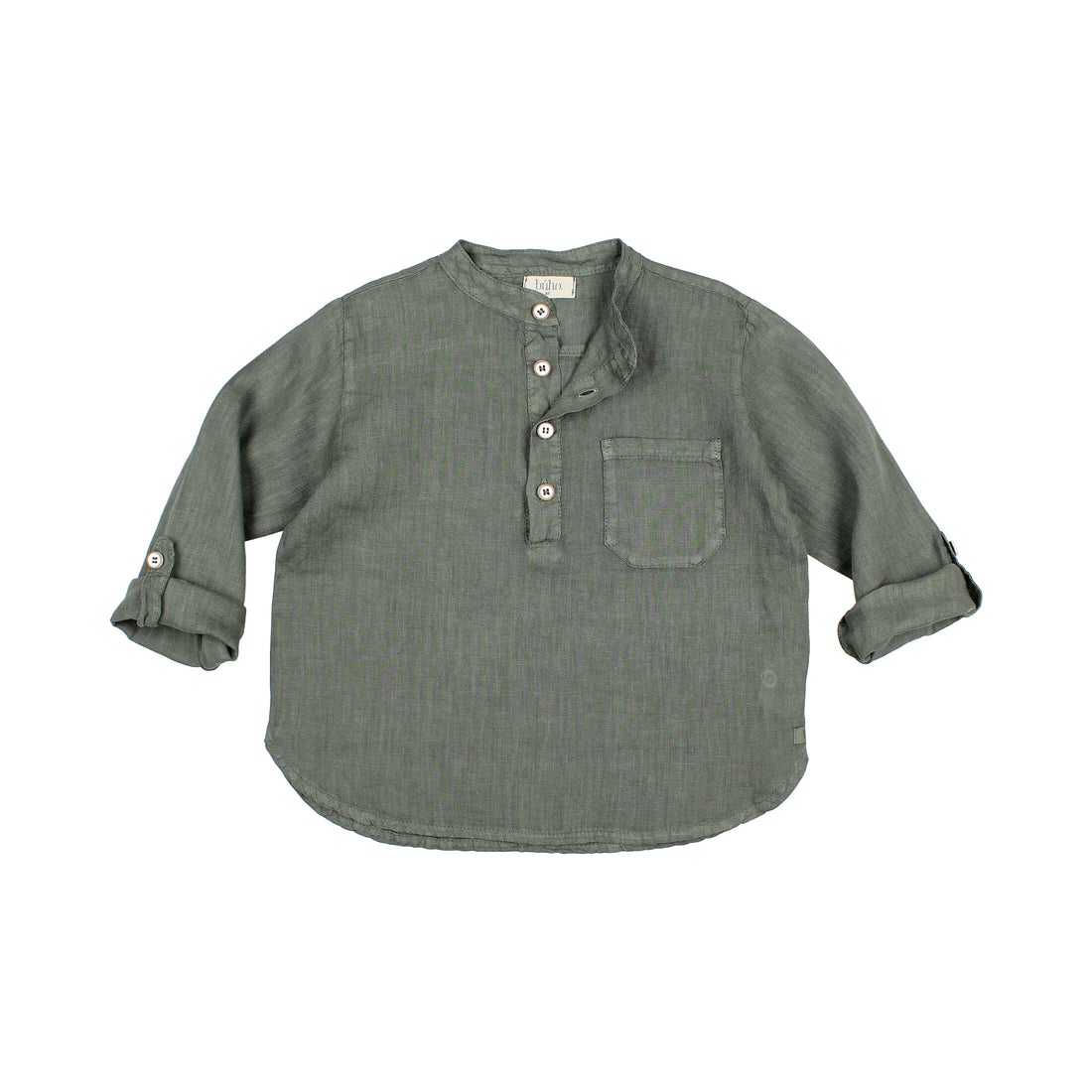 Buho Kaki Linen Kurta Shirt
