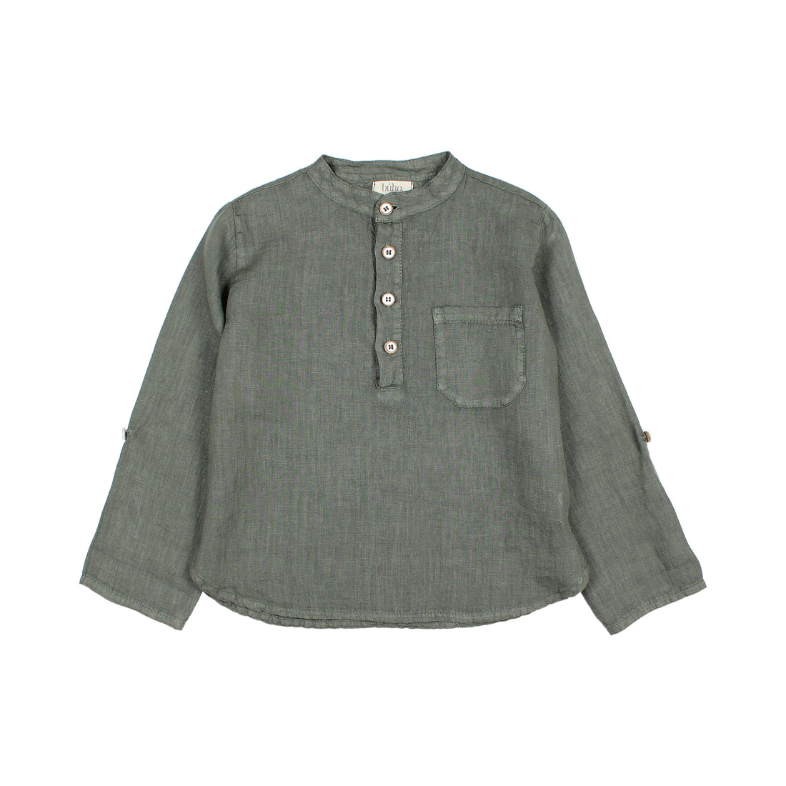 Buho Kaki Linen Kurta Shirt
