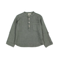 Buho Kaki Linen Kurta Shirt