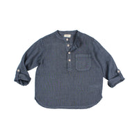 Buho Midnight Linen Kurta Shirt