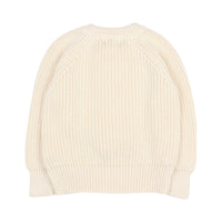 Buho Ecru Cotton Knit Sweater