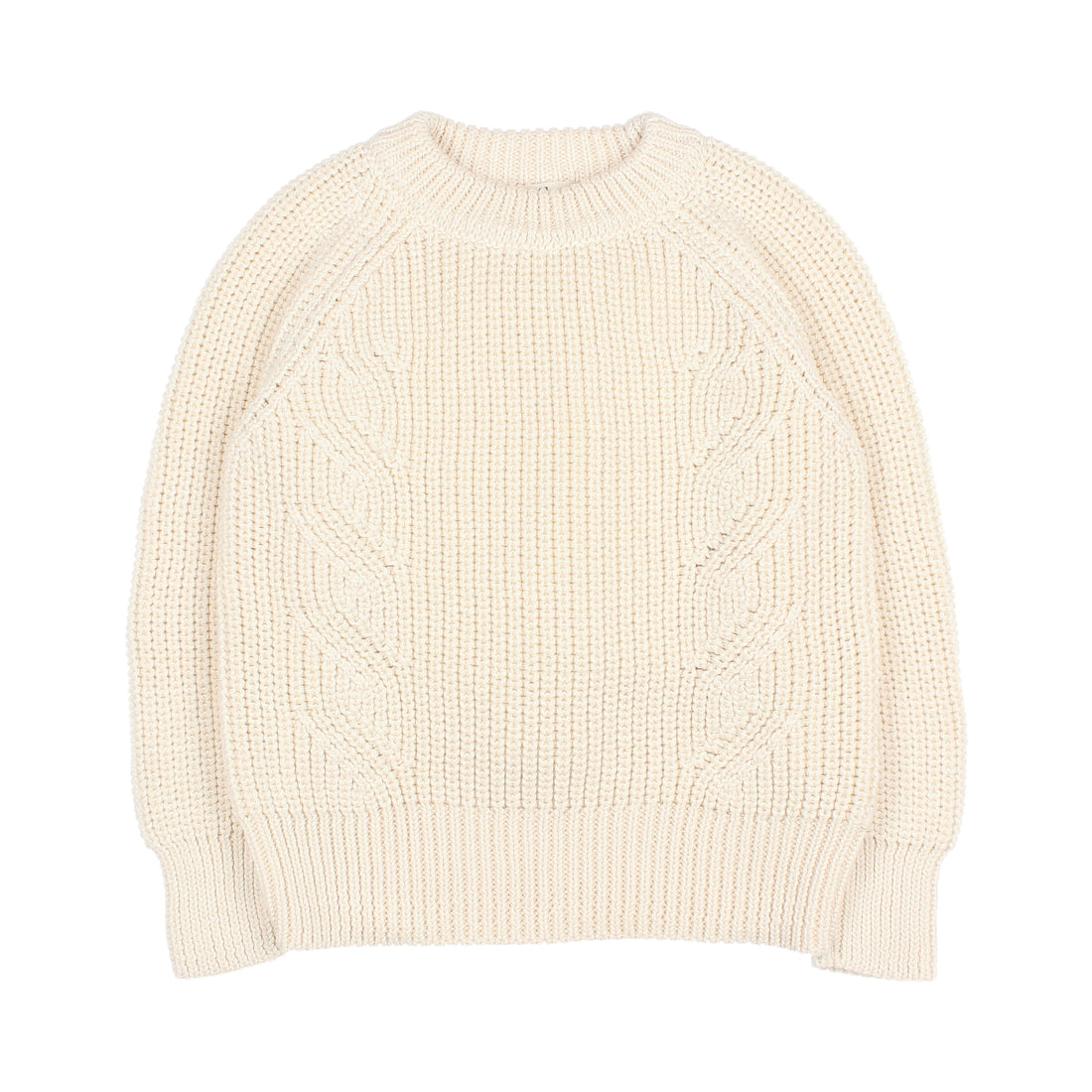 Buho Ecru Cotton Knit Sweater