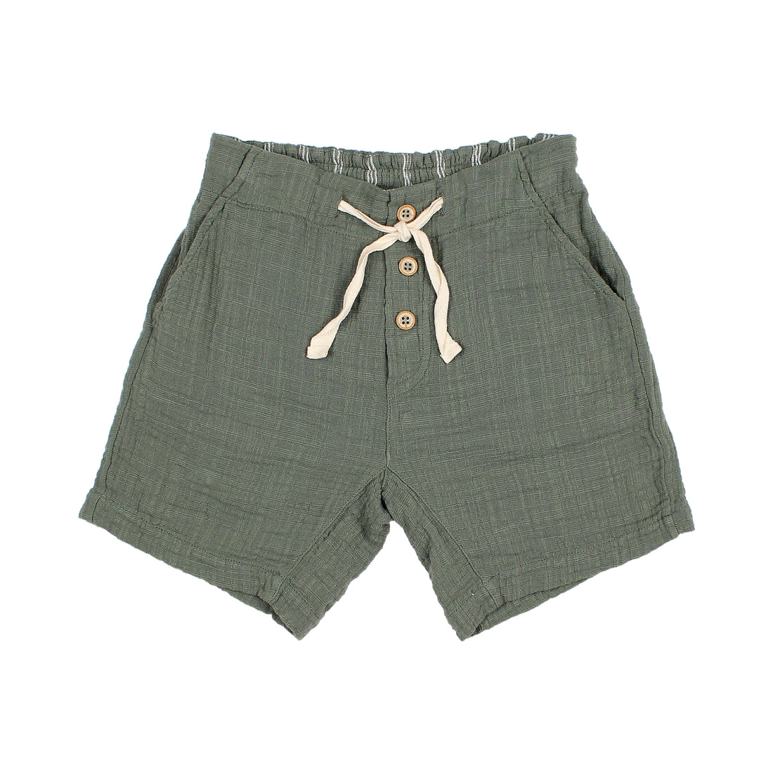 Buho Kaki Muslin Bermuda