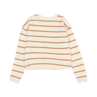 Buho Ecru Stripes Terry Cloth Sweatshirt