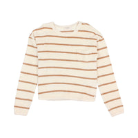 Buho Ecru Stripes Terry Cloth Sweatshirt