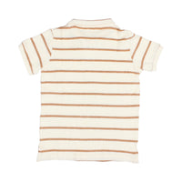Buho Ecru Stripes Terry Cloth Polo