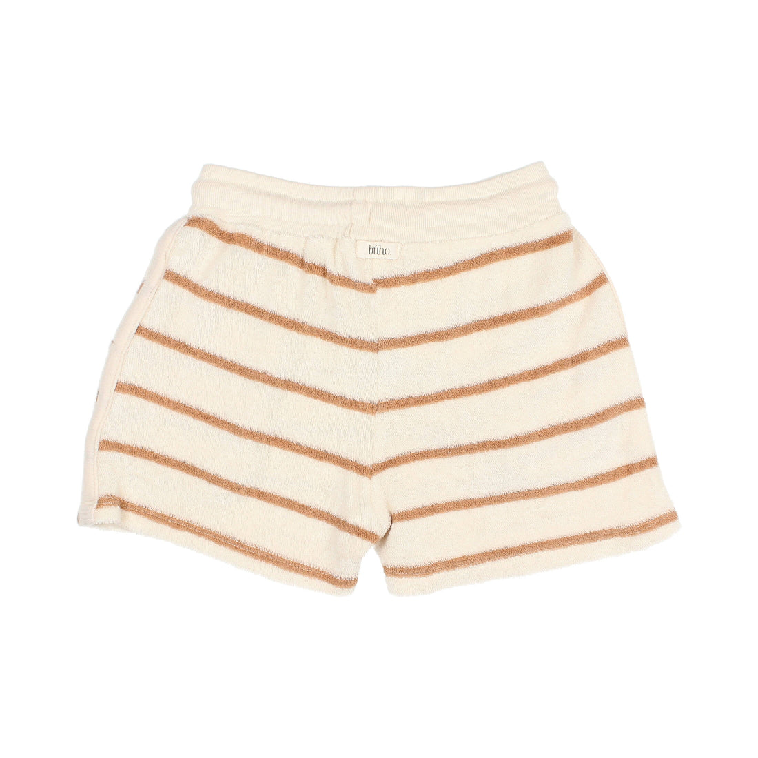 Buho Ecru Stripes Terry Cloth Shorts