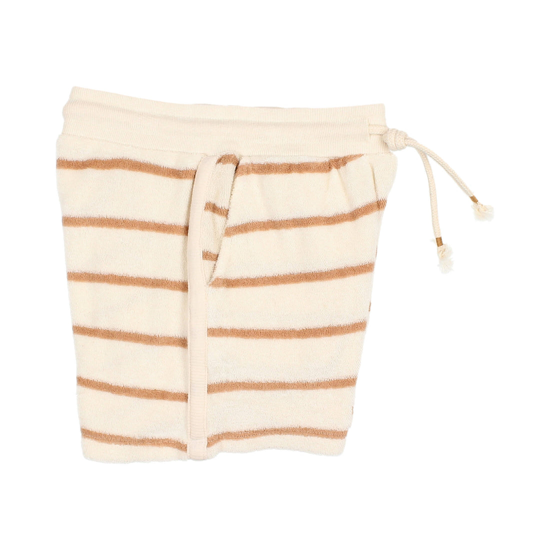 Buho Ecru Stripes Terry Cloth Shorts
