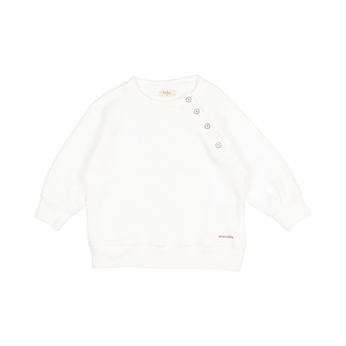 Buho White Rib Cordele Sweatshirt