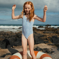 Buho Navy Striped Swimsuit