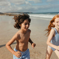 Buho Navy Striped Swim Shorts