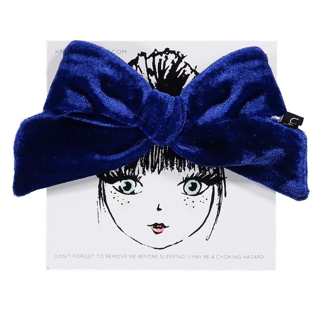 Knot Hairbands Velvet Bow Band // Cobalt