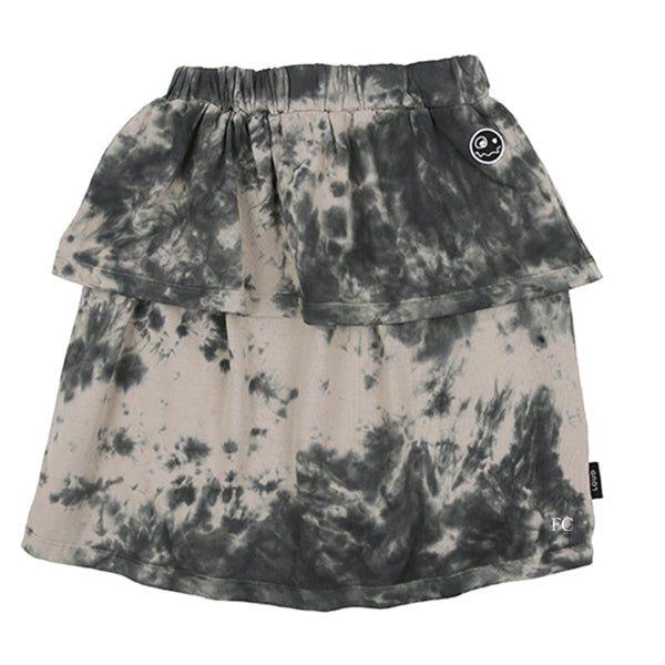 Loud Taupe Tie Dye Ruffle Skirt