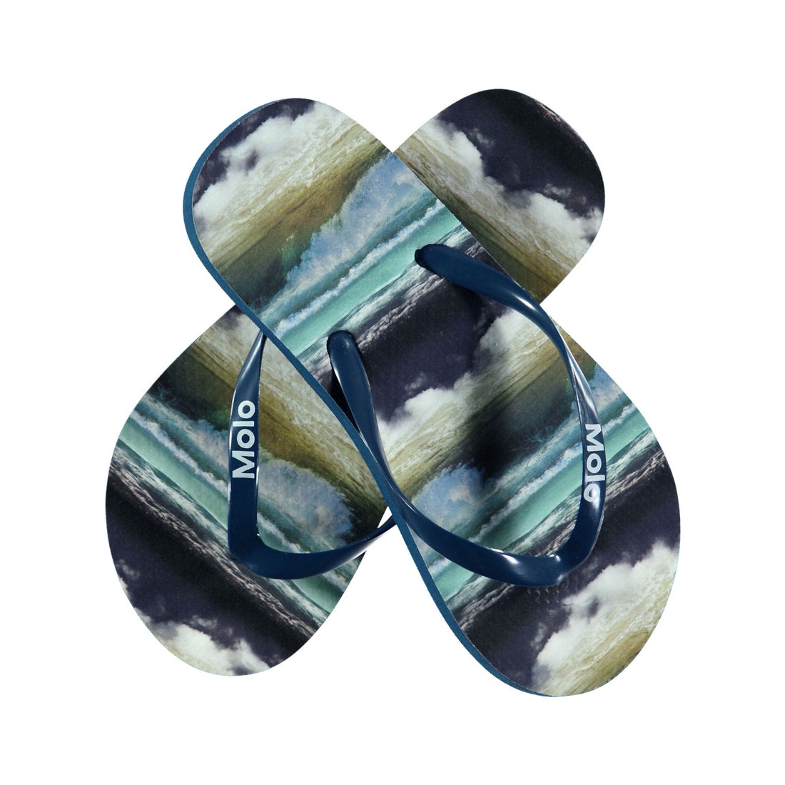 Molo Ocean Stripe Zeppo Flip Flops