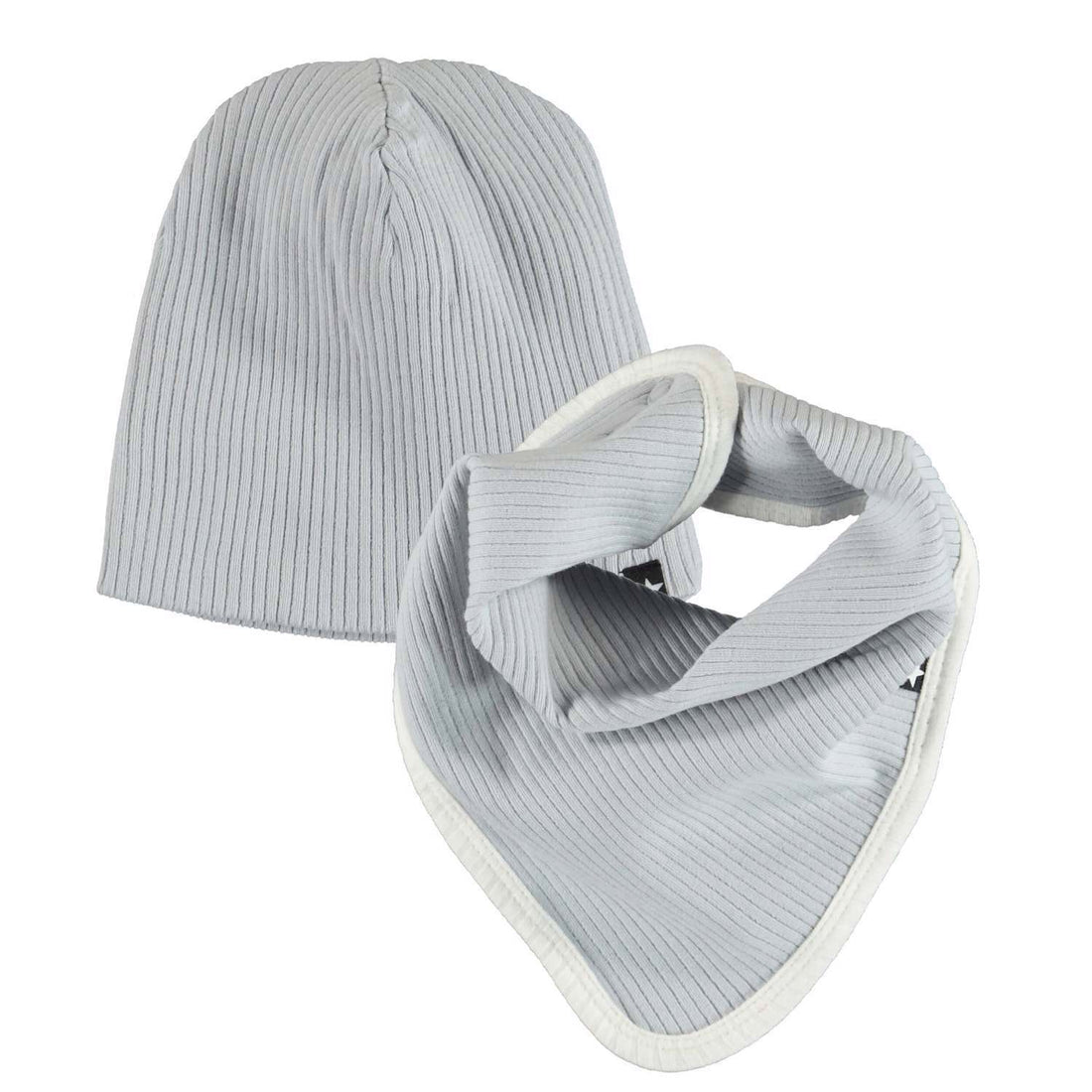 Molo Pearled Blue Neci Hat And Bib Set