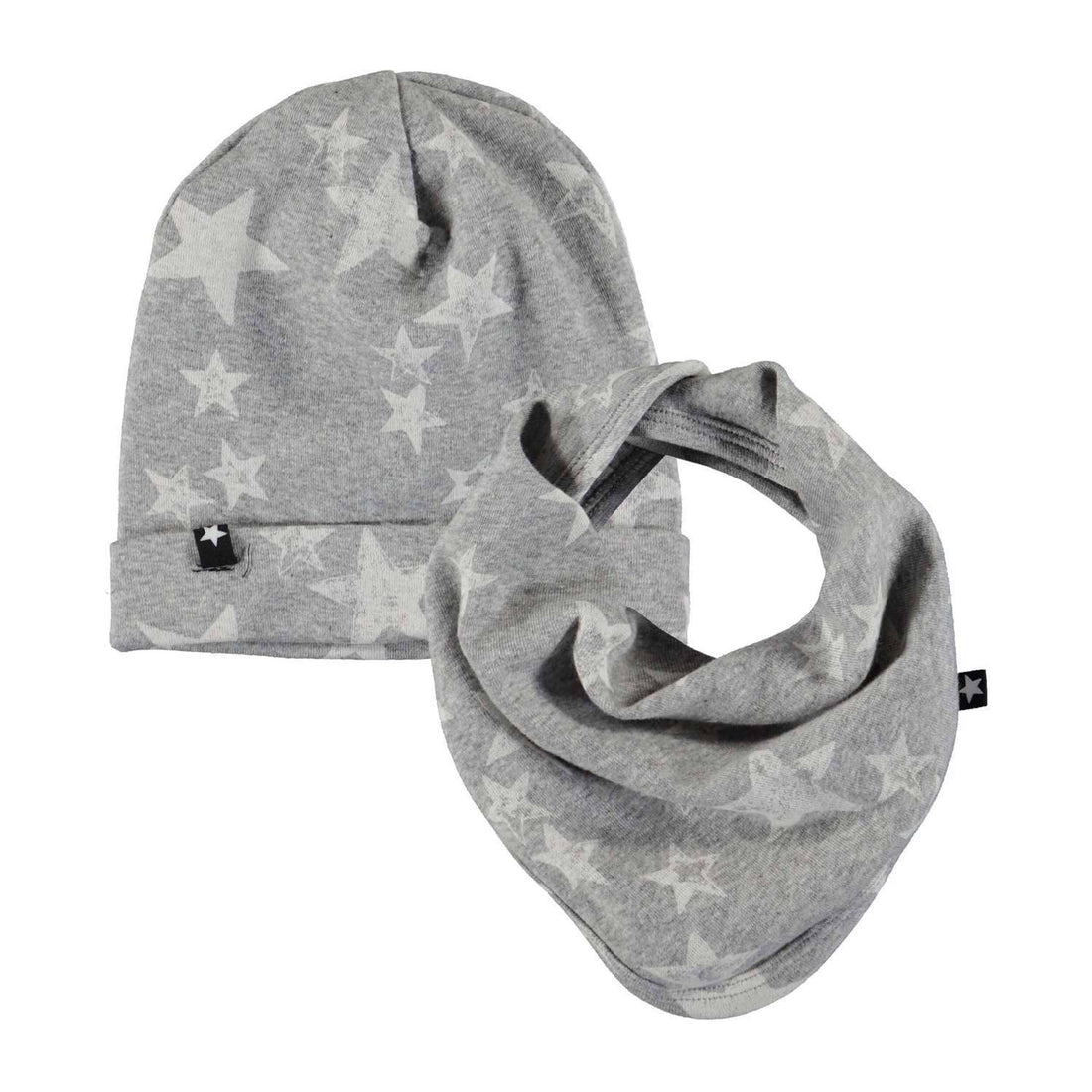 Molo Ivory Stars Noe Hat And Bib Set