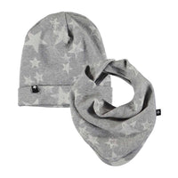 Molo Ivory Stars Noe Hat And Bib Set