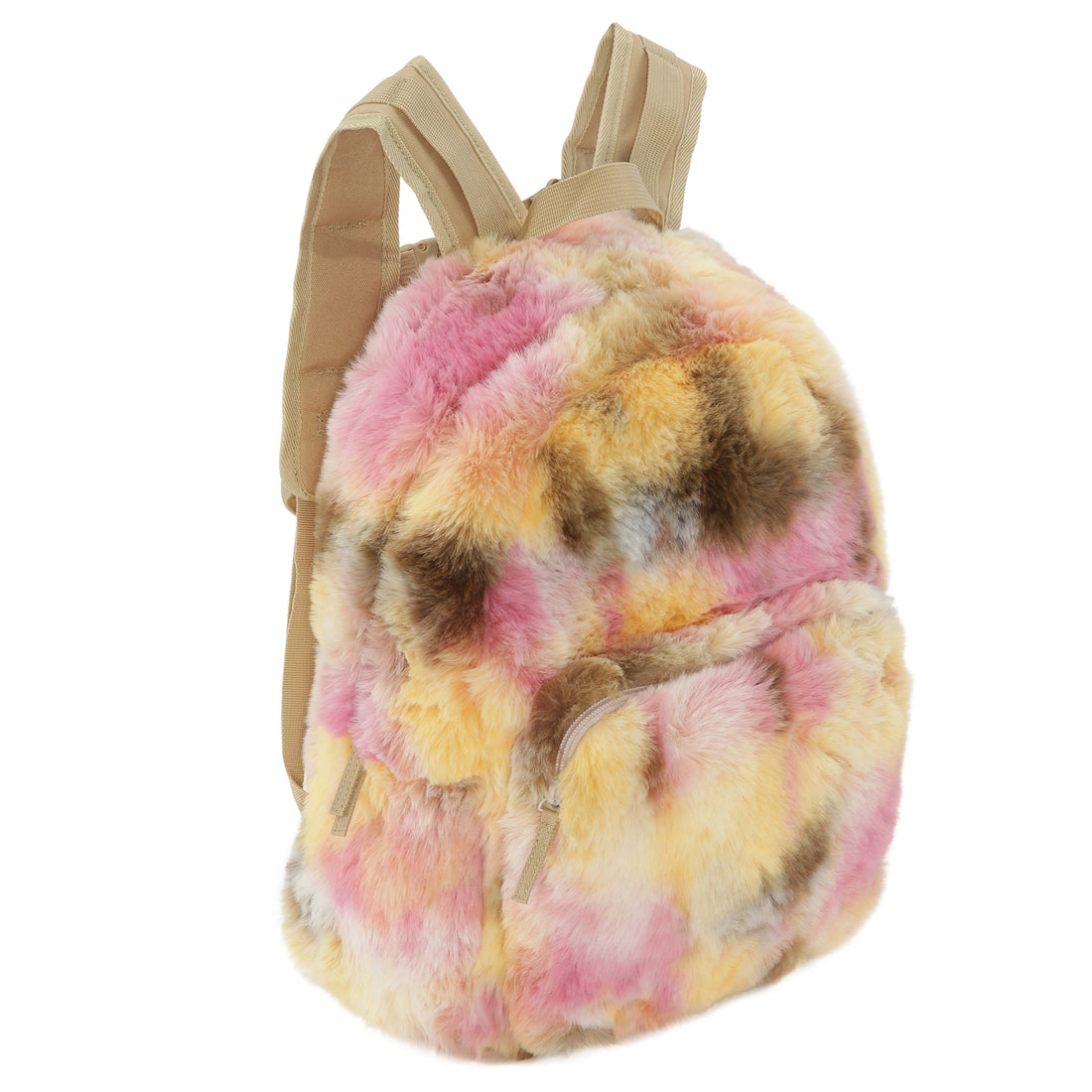 Molo Pinkish Dye Furry Backpack Backpack