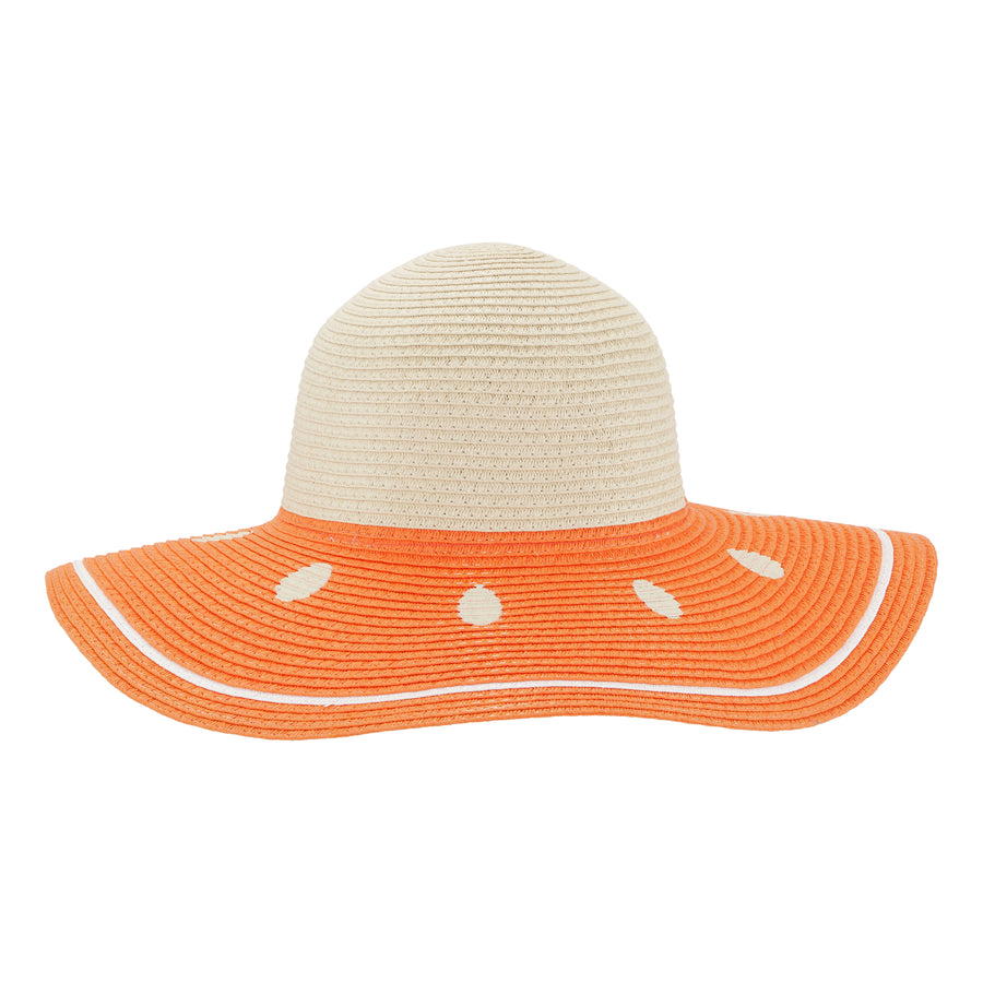 Molo Scarlet Orange Straw JR Sun Hat