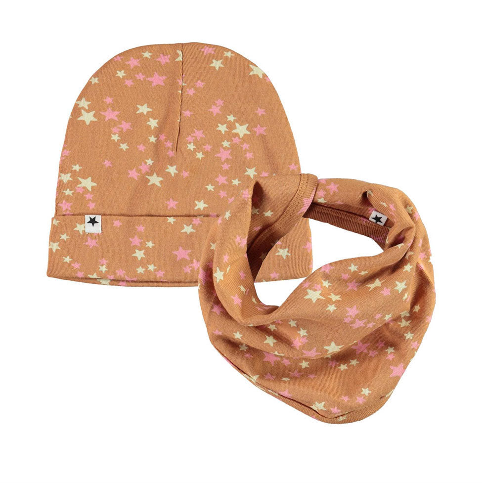 Molo Starry Deer Noe Hat And Bib Set Baby Hat