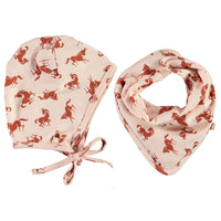 Molo Mini Horse Jersey Nilo Hat And Bib Baby Set
