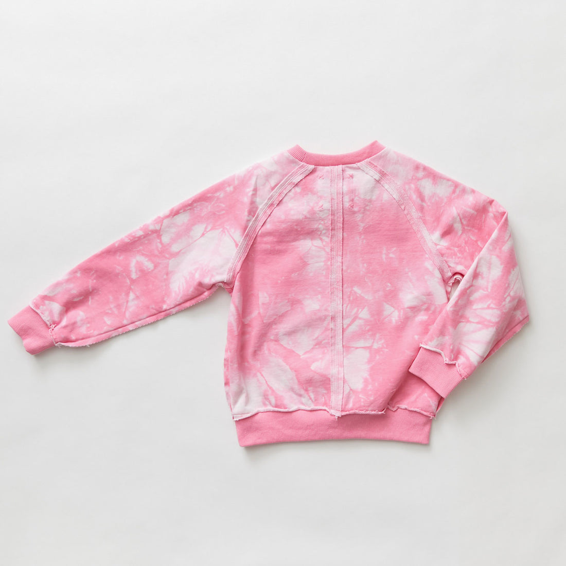 Hey kid Rugged Seam Tie- Dye Sweatshirt- Pink
