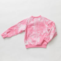 Hey kid Rugged Seam Tie- Dye Sweatshirt- Pink
