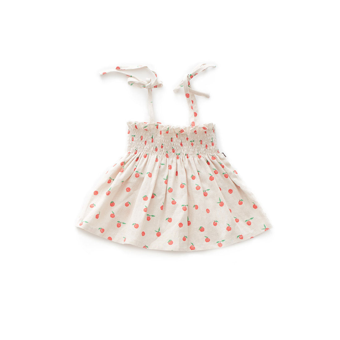 Oeuf Beige Peaches Tie Strap Top