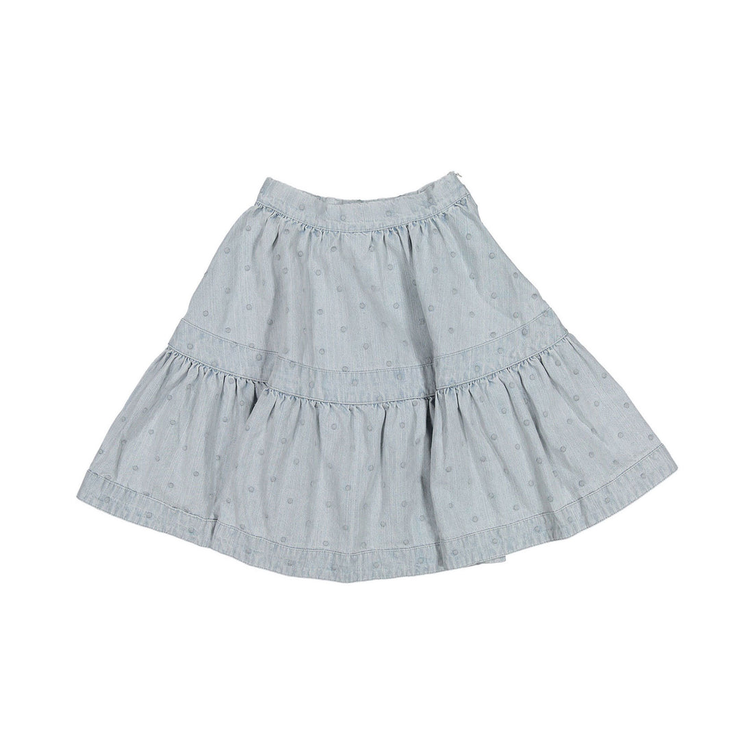 Steph Light Denim Embroidered Skirt