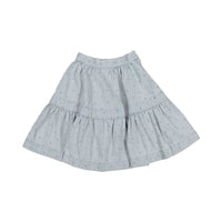 Steph Light Denim Embroidered Skirt