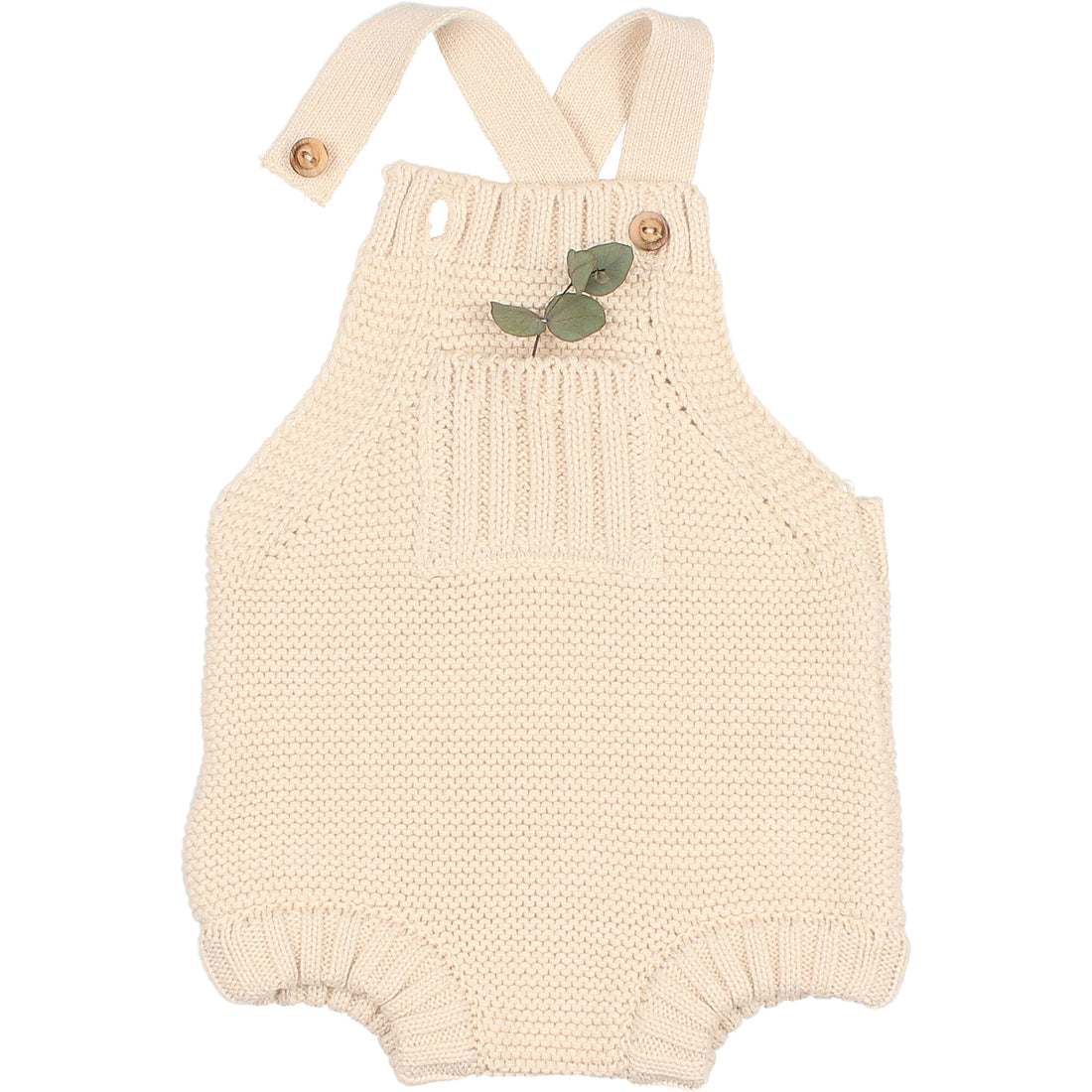 Buho Ecru NB Cotton Knit Romper