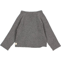 Buho Dark Grey NB Crossed Cardigan