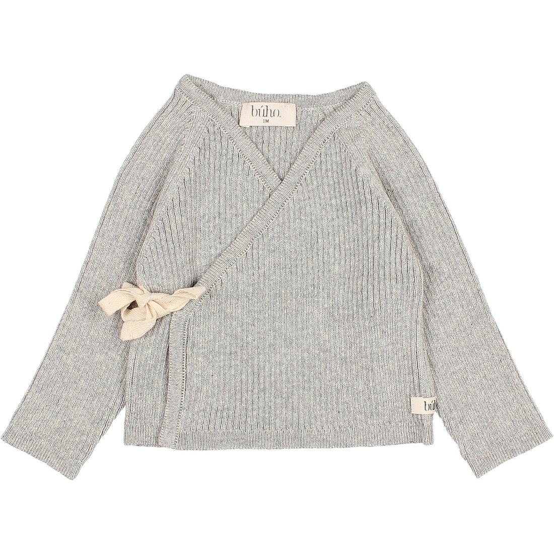 Buho Grey NB Crossed Cardigan