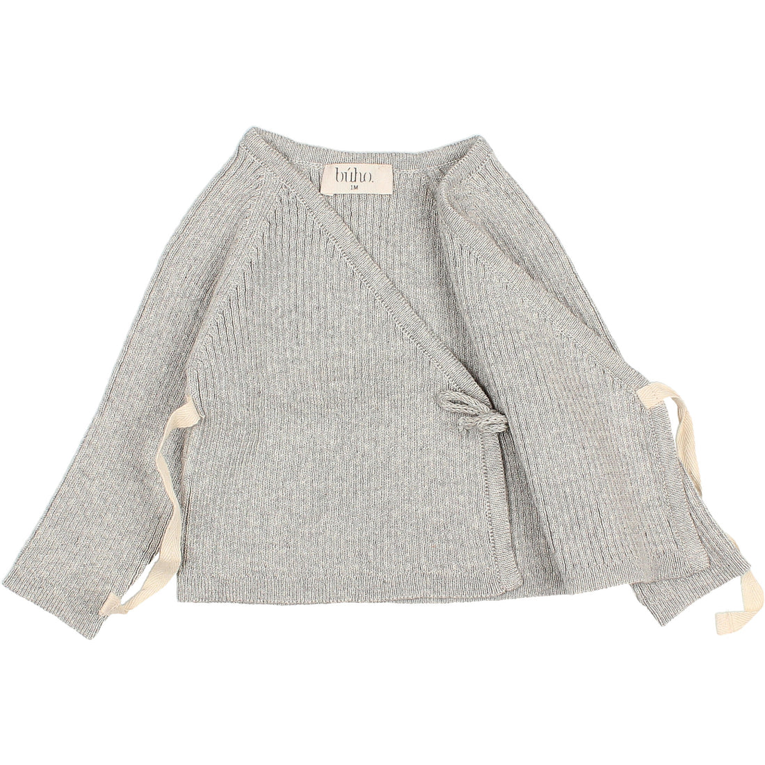 Buho Grey NB Crossed Cardigan