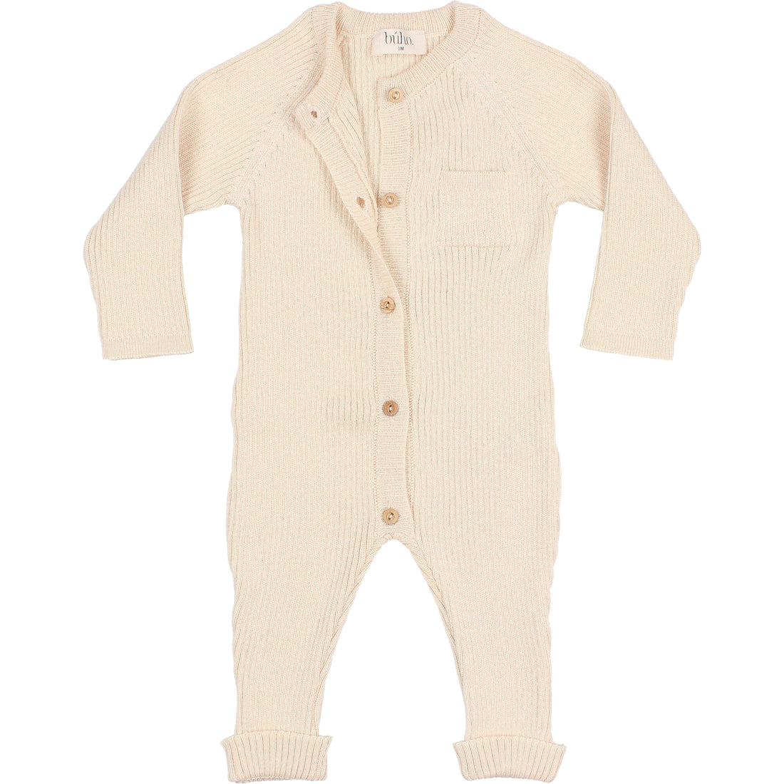 Buho Ecru NB Rib Knit Jumpsuit