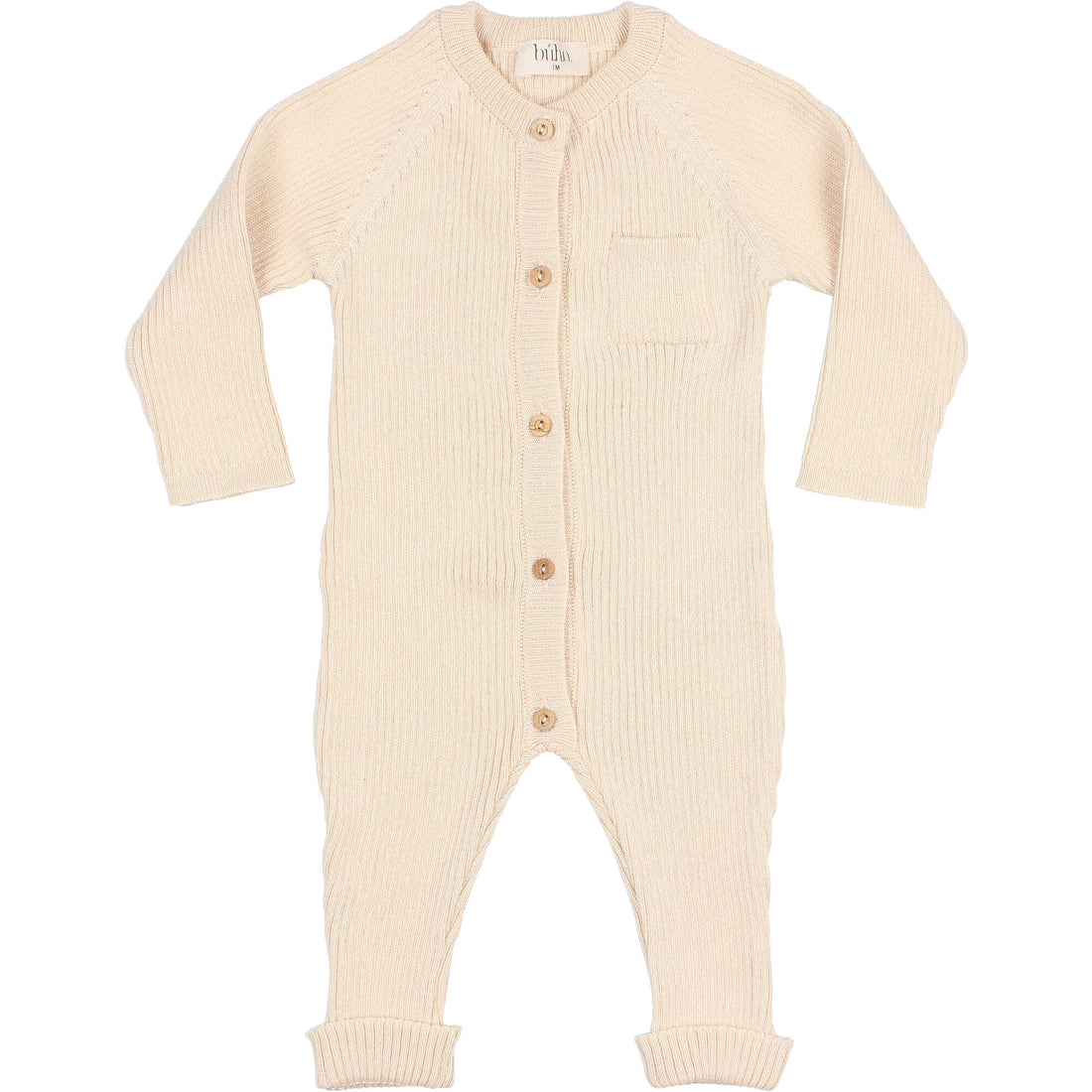 Buho Ecru NB Rib Knit Jumpsuit