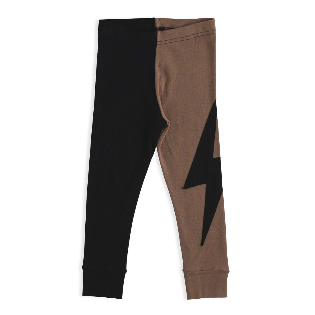 NUNUNU divided bolt patch leggings
