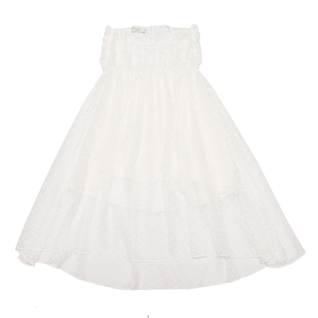 Paade Mode Popcorn White Chiffon Maxi Dress