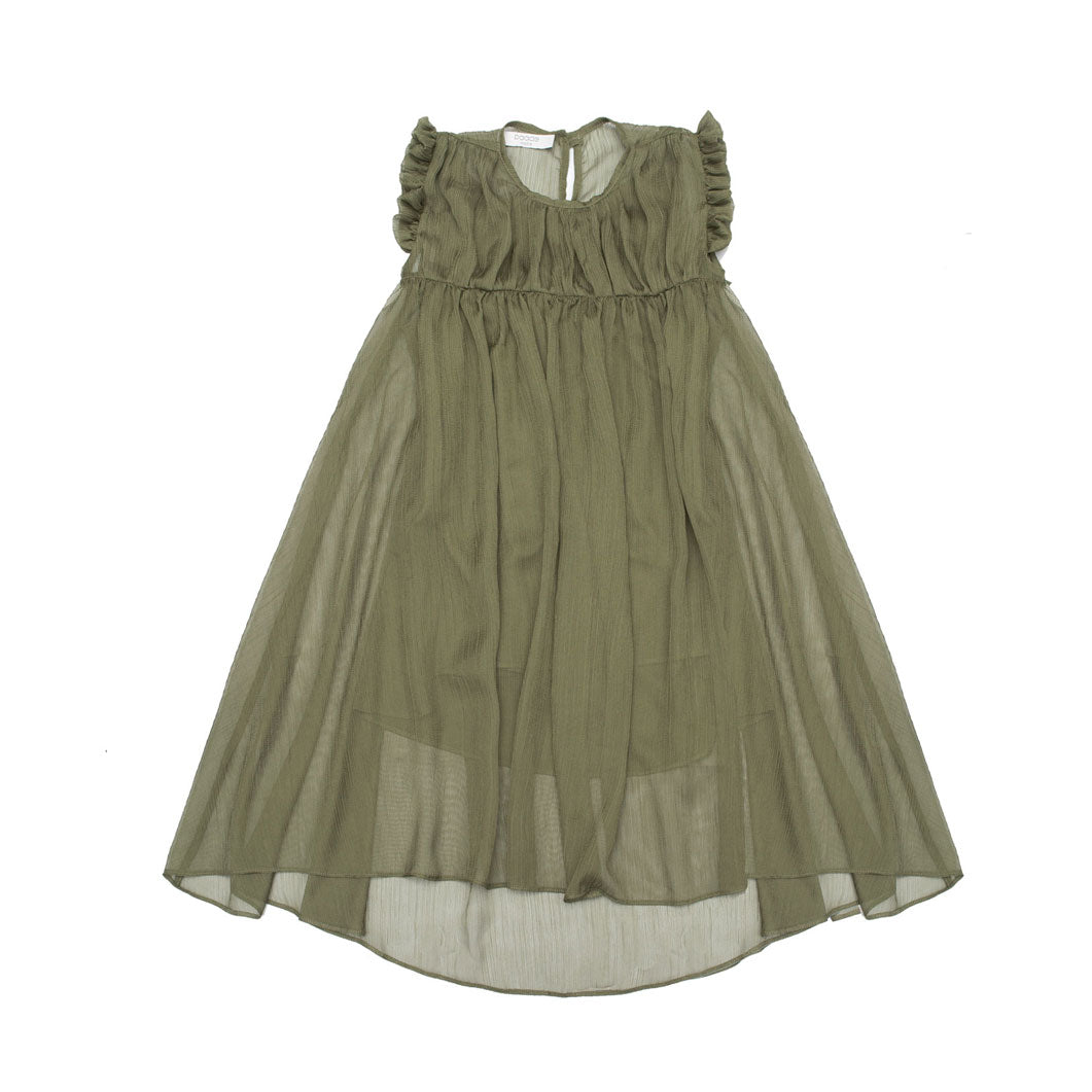 Paade Mode Mosaic Olive Chiffon Maxi Dress