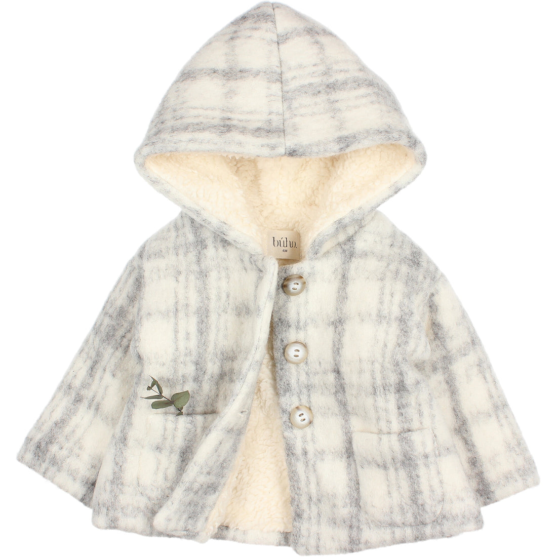 Buho Plaid Baby Hooded Jacket