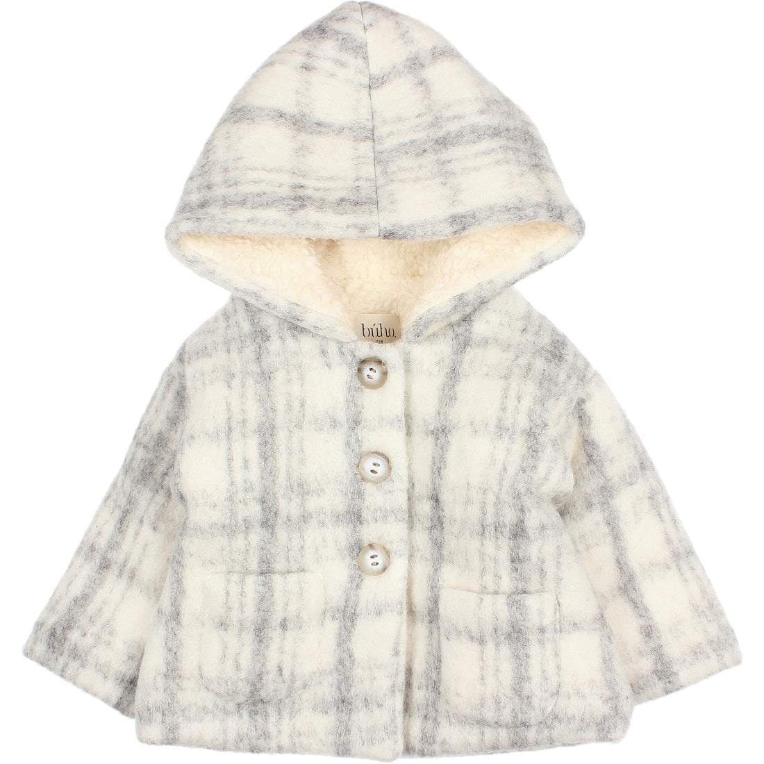 Buho Plaid Baby Hooded Jacket