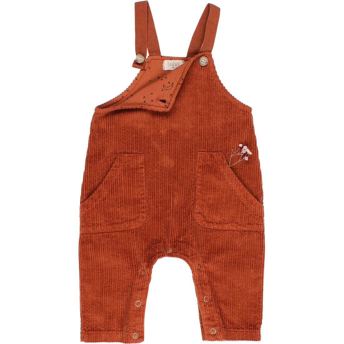 Buho Rust Baby Corduroy Dungaree