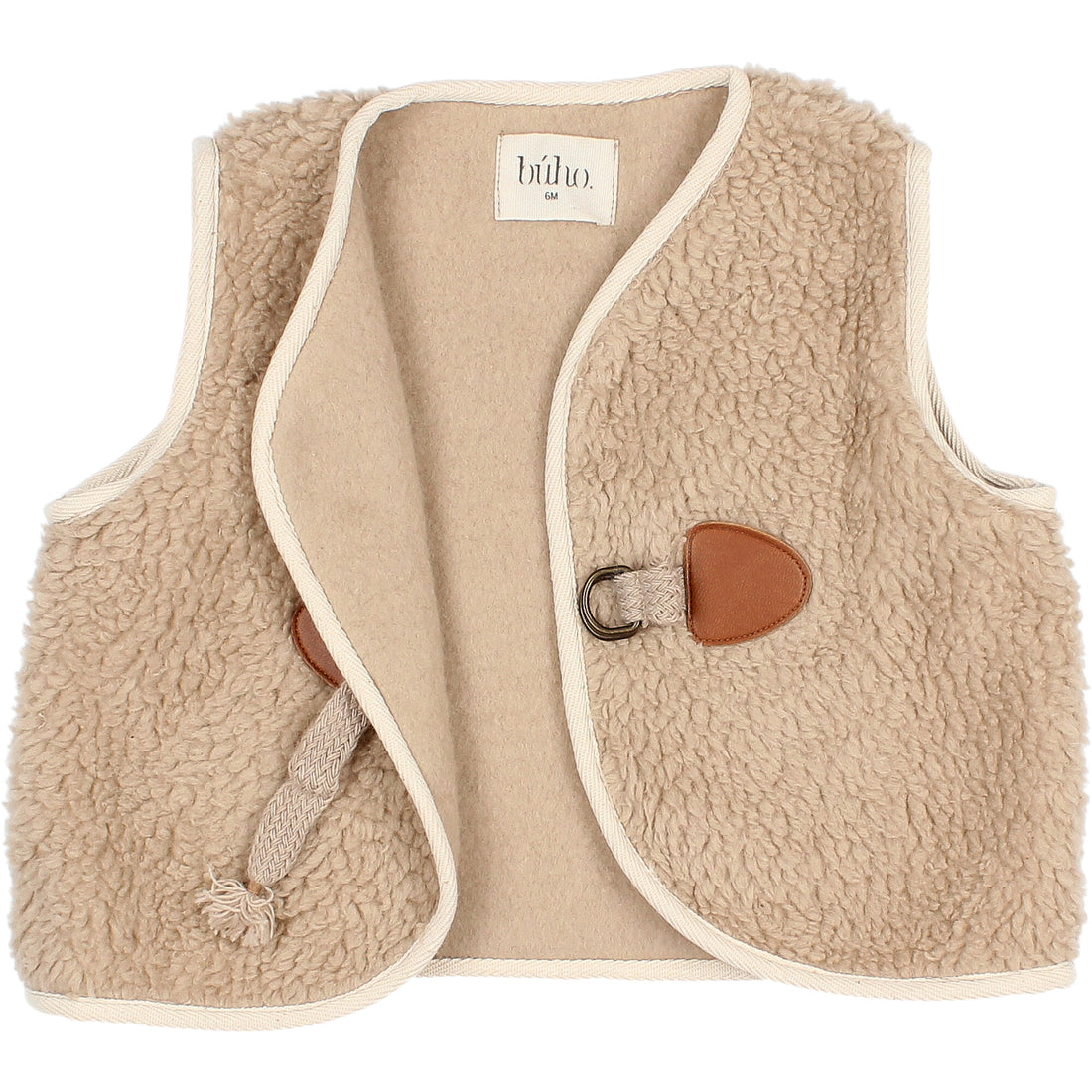 Buho Brush Baby Sherpa Waistcoat Vest