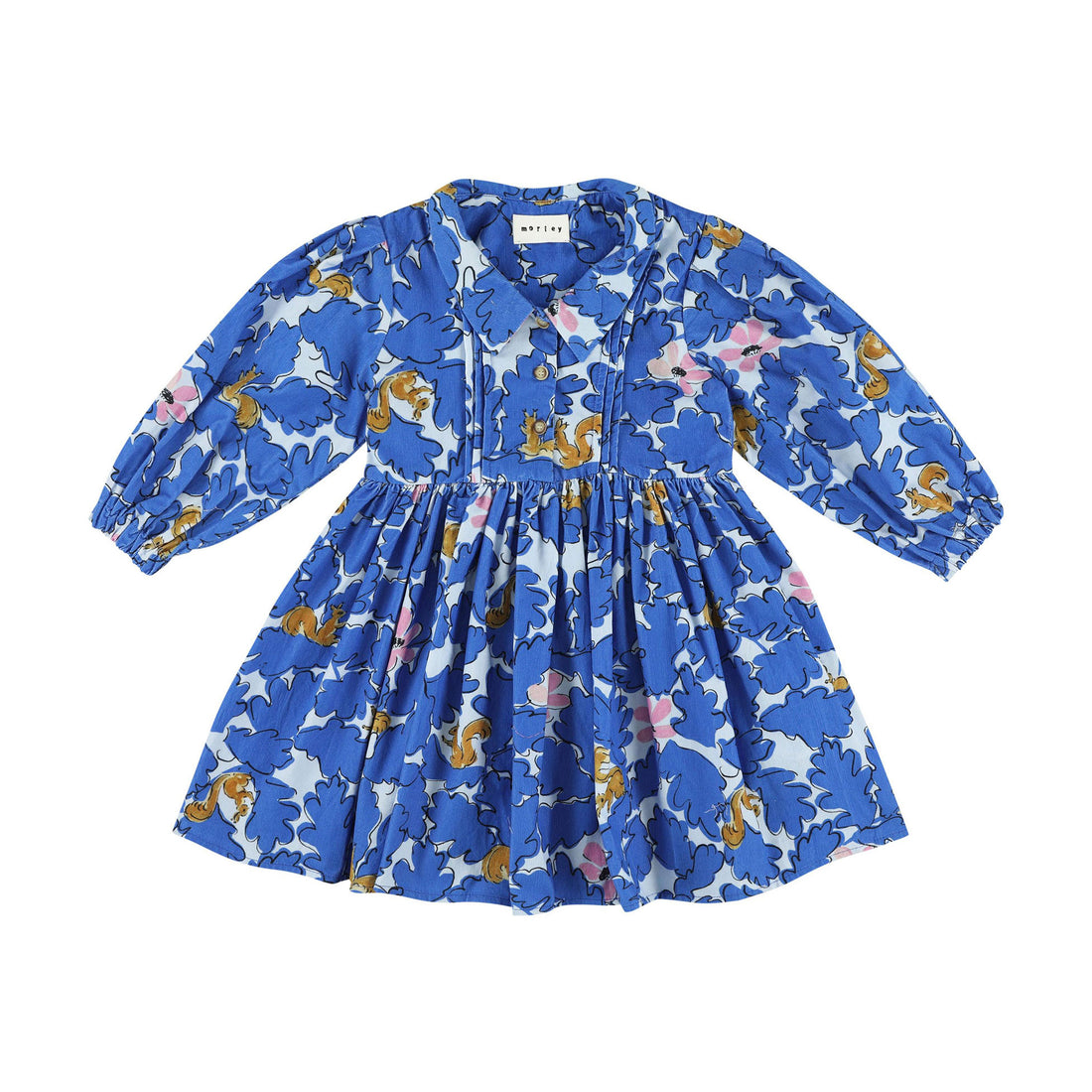 Morley ROBIN Long Sleeve Dress - SQUIRREL - Blue