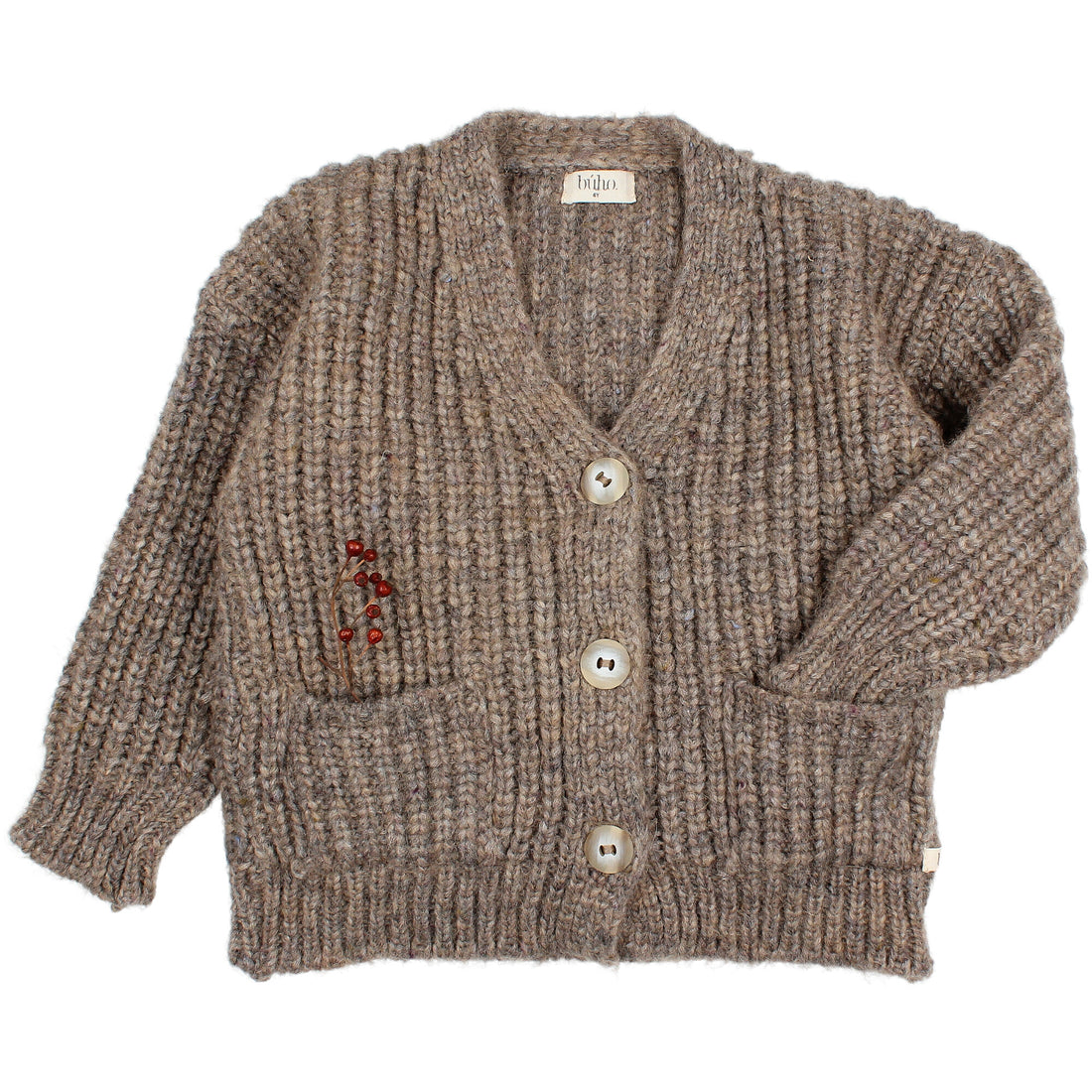 Buho Wood Pockets Cardigan