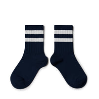 Collegien Nico - Ribbed Varsity Crew Socks - Starry Night