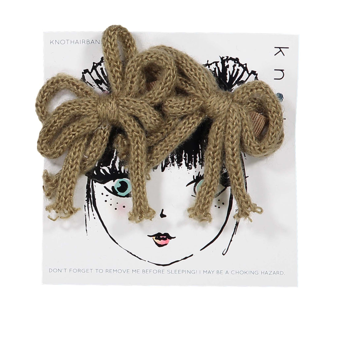 Knot Hairbands Yarn Mini Bow Clip Set // Hazel